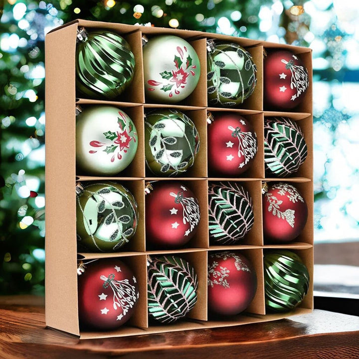Chic Christmas Decor Ornament Ball Bundle, 16 Piece Natural World Bauble Set Ornament Bundle OrnamentallyYou