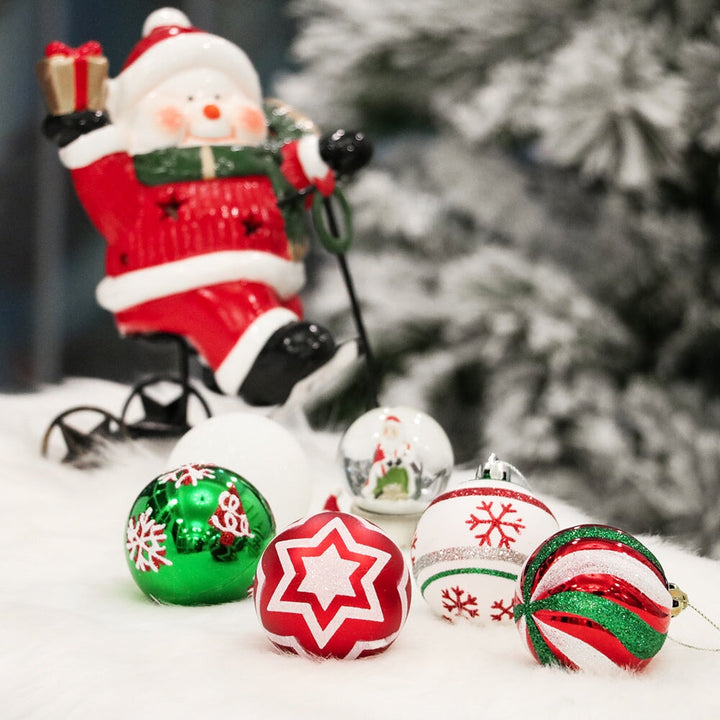 Unique and Sparkling Christmas Bauble Set of 30, Holiday Tree Set Ornament Bundle OrnamentallyYou
