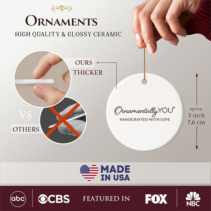 Our Last Christmas Engaged Personalized Ornament, Last Time Spent Together Before Marriage Ceramic Ornament OrnamentallyYou