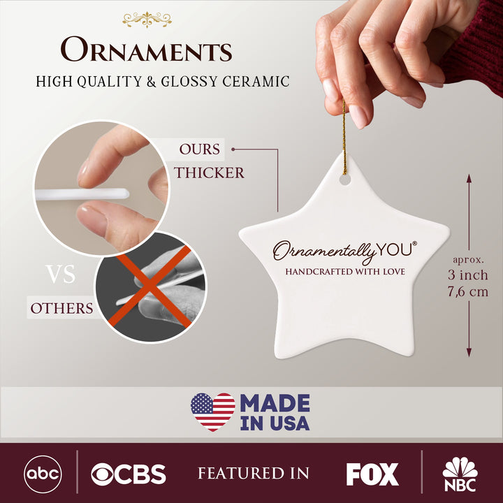 God Bless Our Troops American Military Christmas Ornament Ceramic Ornament OrnamentallyYou