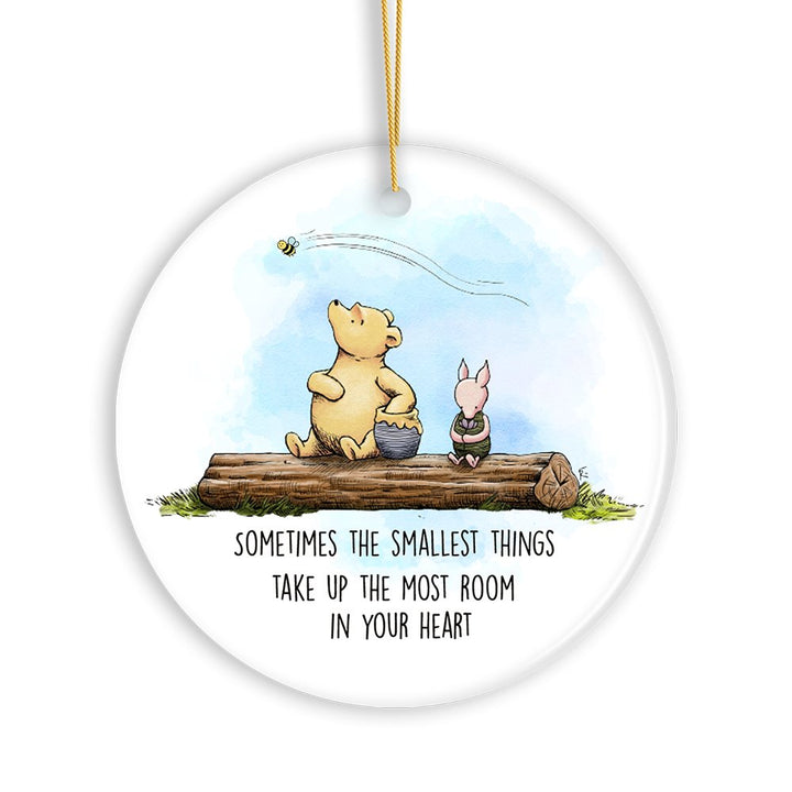 Pooh Bear’s Heartwarming Quote Ornament, Sentimental Appreciation Ceramic Tree Decoration Ceramic Ornament OrnamentallyYou