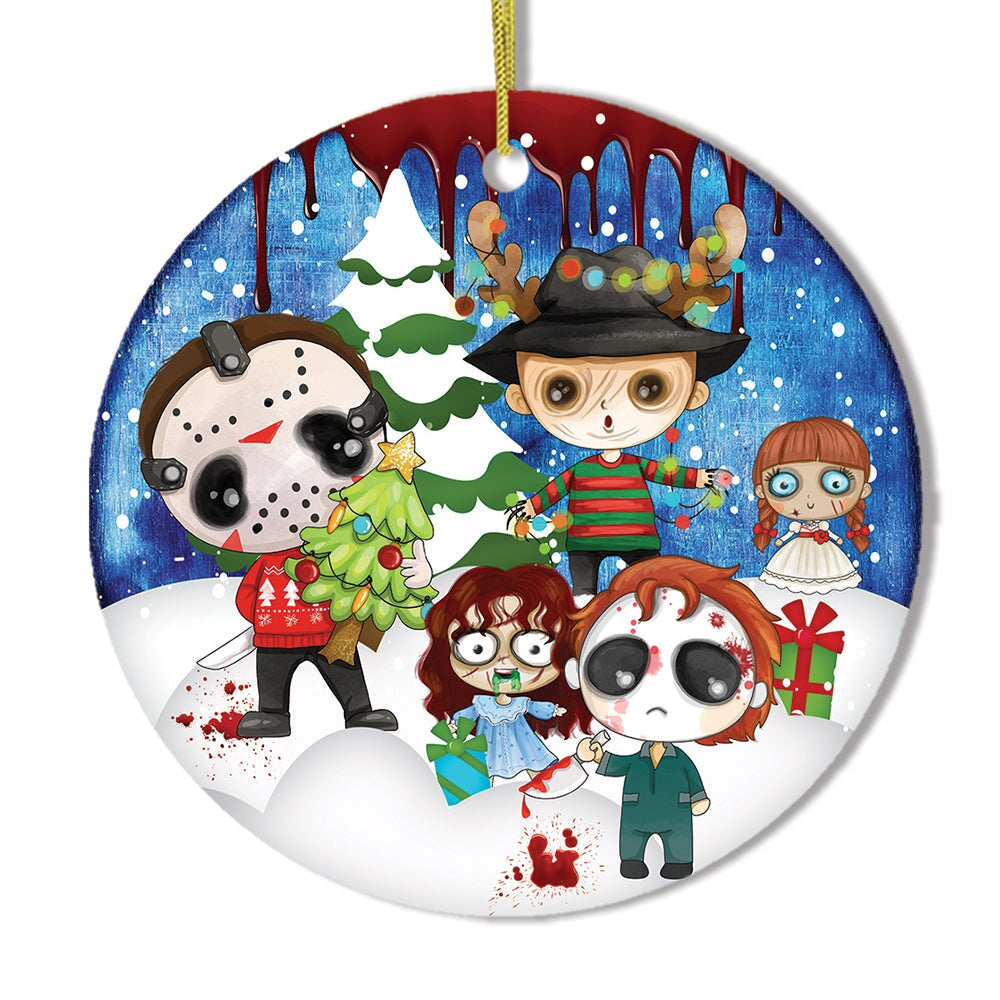 Spooky and Bloody Cute Halloween Christmas Ornament Ceramic Ornament OrnamentallyYou