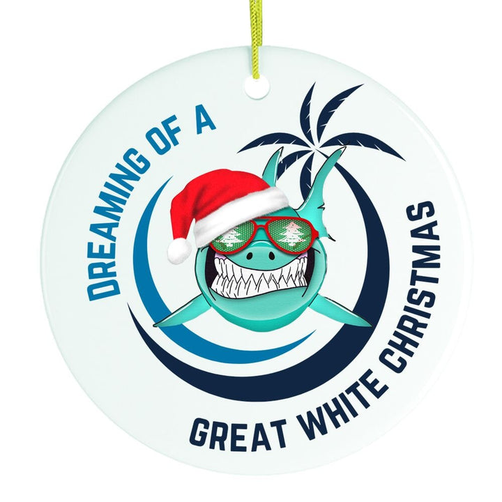 I’m Dreaming of a Great White Christmas Shark Ornament Ceramic Ornament OrnamentallyYou