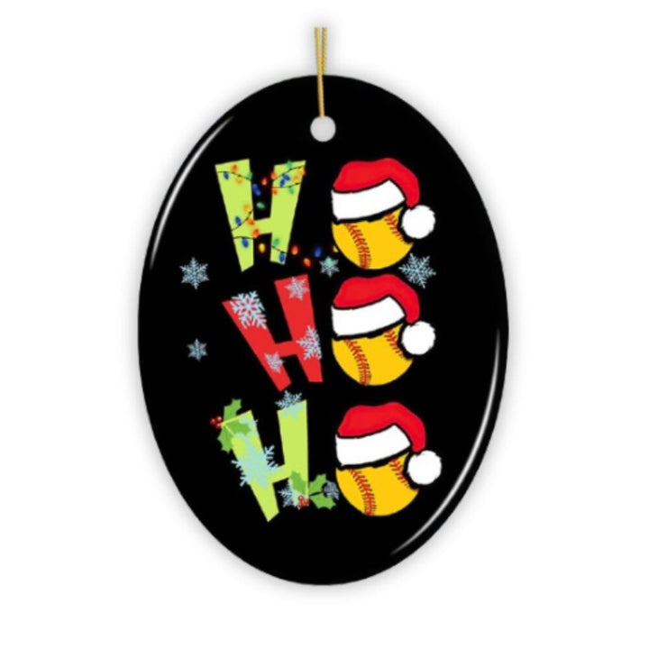 Softball Christmas Ornament Ceramic Ornament OrnamentallyYou