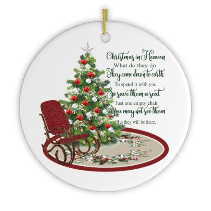 Christmas in Heaven Quote Ornament Ceramic Ornament OrnamentallyYou