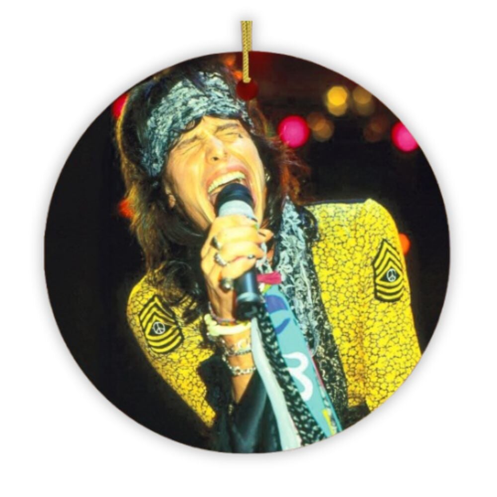 Steven Tyler Aerosmith Christmas Ornament Ceramic Ornament OrnamentallyYou