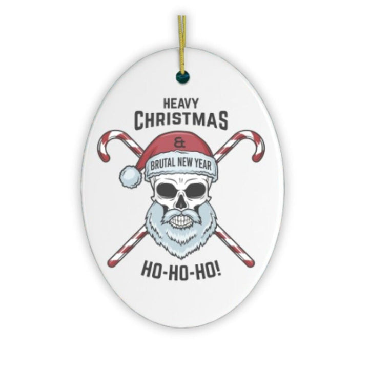 Heavy Metal Emo Christmas Santa Ornament Ceramic Ornament OrnamentallyYou