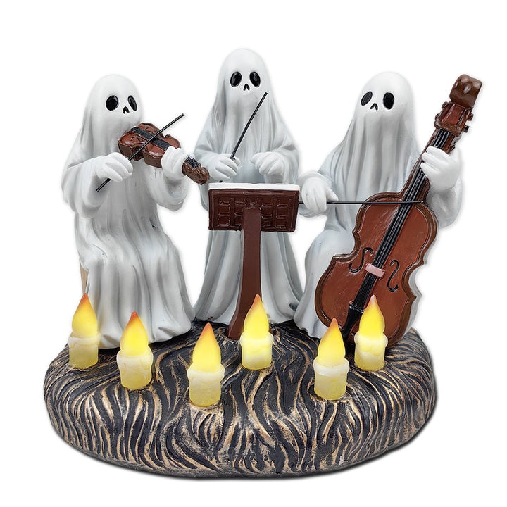 Ghostly Ensemble Trio Lighted Spooky Home Figurine, 5.5" LED Haunted Halloween Ghost Statue Resin Statues OrnamentallyYou