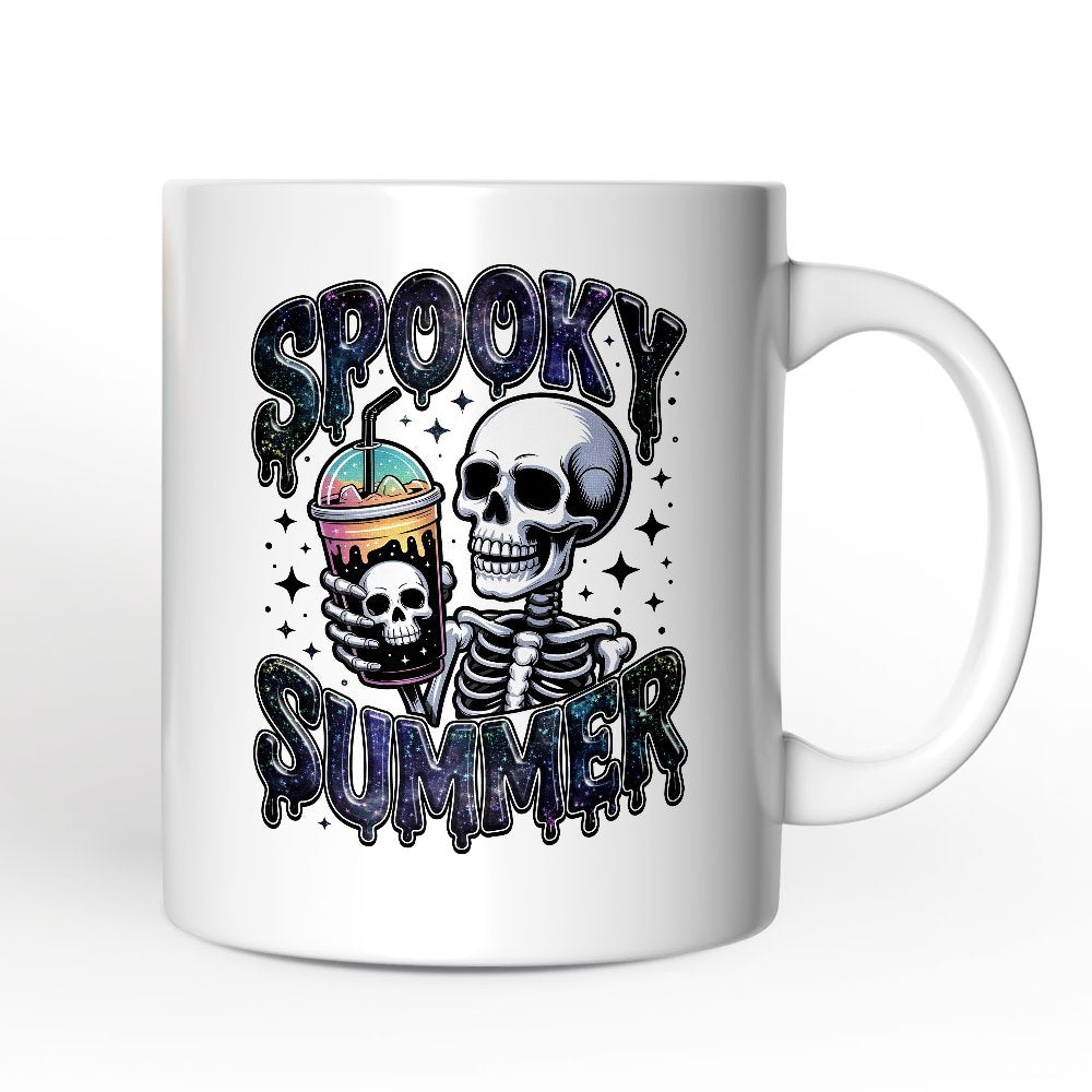 Spooky Summer Skeleton Personalized Mug, Snarky Halloween Coffee Gift with Custom Name Personalized Ceramic Mug OrnamentallyYou