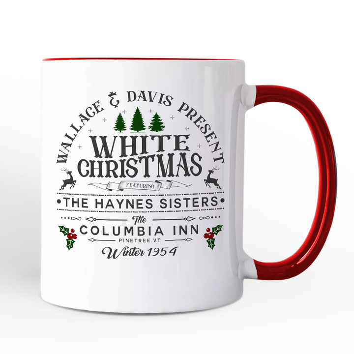 White Christmas Movie Vintage Personalized Mug, Haynes Sisters Wallace & Davis 1954 Holiday Gift with Custom Name