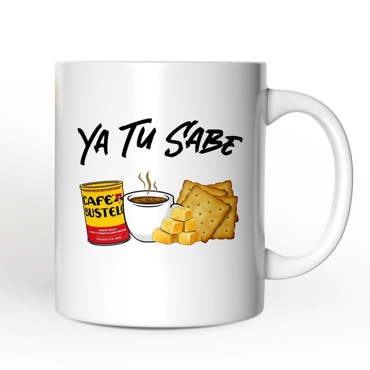 Ya Tu Sabe Café Queso and Galleta Personalized Mug, Funny Latin Coffee Gift with Custom Name For Caffeine Lover Personalized Ceramic Mug OrnamentallyYou 12oz Mug Non-Custom