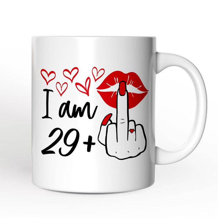 30 Birthday Personalized Mug For Women, 29 Plus Sarcastic Gift With Custom Name Personalized Ceramic Mug OrnamentallyYou 12oz Mug Non-Custom