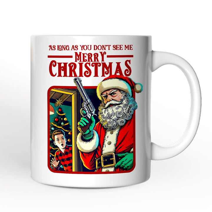 Bad Retro Santa Christmas Personalized Mug, Holiday Humor Gift with Custom Name Personalized Ceramic Mug OrnamentallyYou