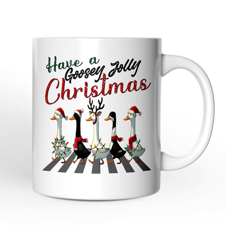 Goosey Jolly Christmas Personalized Mug, Funny Farm Lover Gift with Custom Name Personalized Ceramic Mug OrnamentallyYou