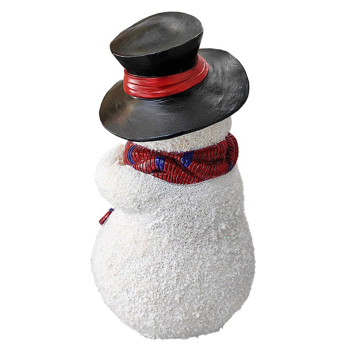 Enchanting Snowman and Fawn Home Holiday Decoration, 8" Tall Winter Woodland Deer Figurine Resin Statues OrnamentallyYou