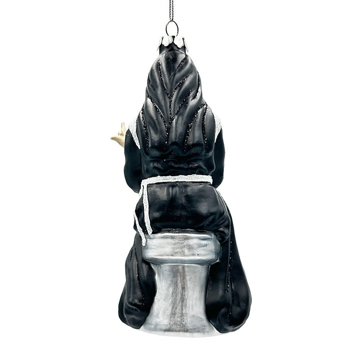 (Pre-Order) Eccentric Gothic Smoking Nun Glass Ornament, Unique Halloween and Emo Home Decor Glass Ornament OrnamentallyYou
