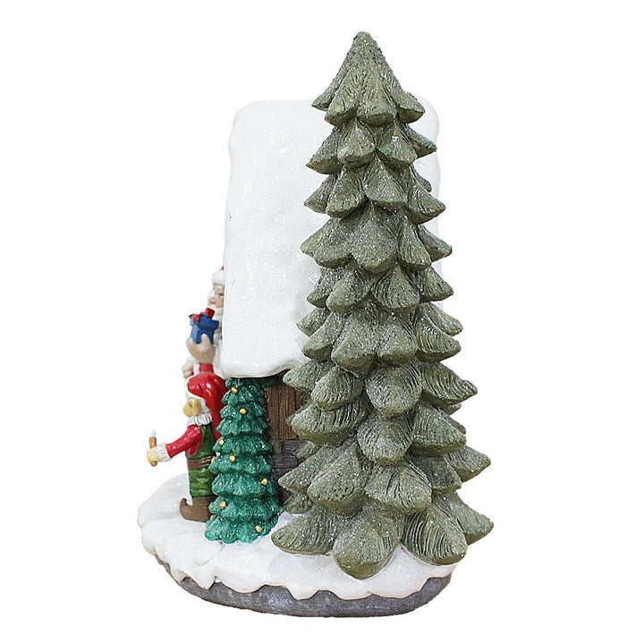 (Pre-Order) Santa's Workshop Delight Figurine, 10" Christmas Station with Elves Resin Statues OrnamentallyYou