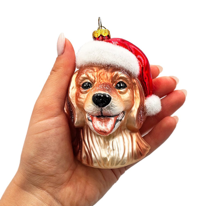 Golden Retriever Glass Christmas Ornament, Labrador Tree Decoration Glass Ornament OrnamentallyYou