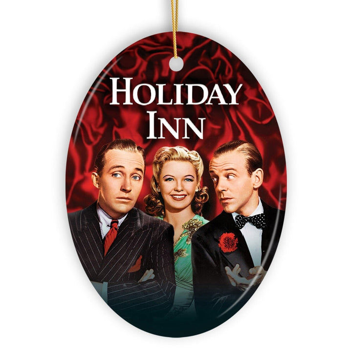 Holiday Inn Christmas Ornament, 1942 Classic Movie Gift and Tree Decor Ceramic Ornament OrnamentallyYou Oval