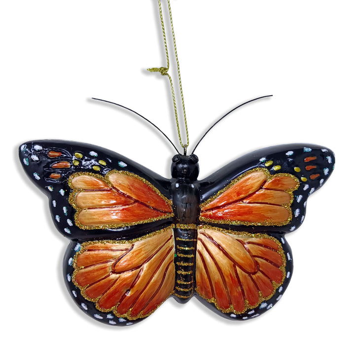 Monarch Butterfly Glass Christmas Ornament Glass Ornament OrnamentallyYou