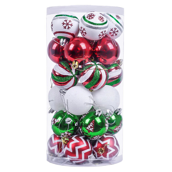 Unique and Sparkling Christmas Bauble Set of 30, Holiday Tree Set Ornament Bundle OrnamentallyYou