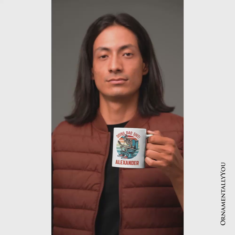 Doing Dad Stuff Personalized Mug, Cool Dad Gift with Custom Name