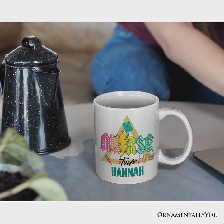 Nurse Life Tour Personalized Mug, Medical Worker Custom Gift with Name