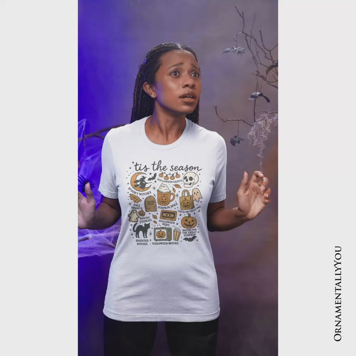 Tis the Season Retro Spooky Halloween T-Shirt, Autumn Vibes Essentials Tee