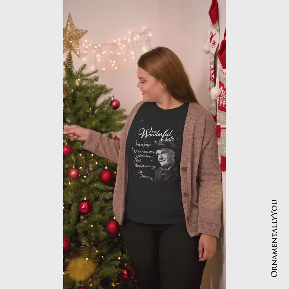 Clarence the Angel Dear George Quote Christmas T-Shirt, Wonderful Life Gift Tee