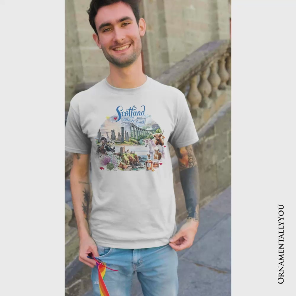 Enchanting Scotland Christmas T-Shirt, Celtic Culture and Heritage Edinburgh Tee and Souvenir