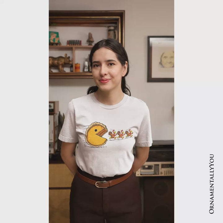 Pumpkin Pie Chasing Turkeys Funny T-Shirt, Retro Thanksgiving Fall Vibes Tee