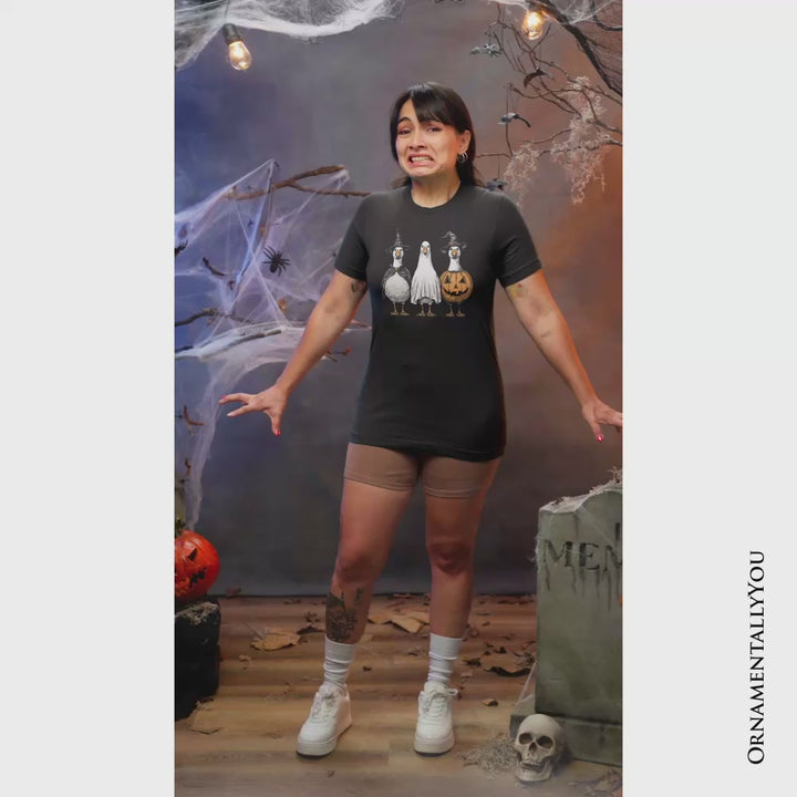 Haunting Honkers Goose T-Shirt, Funny Halloween Costumes Tee