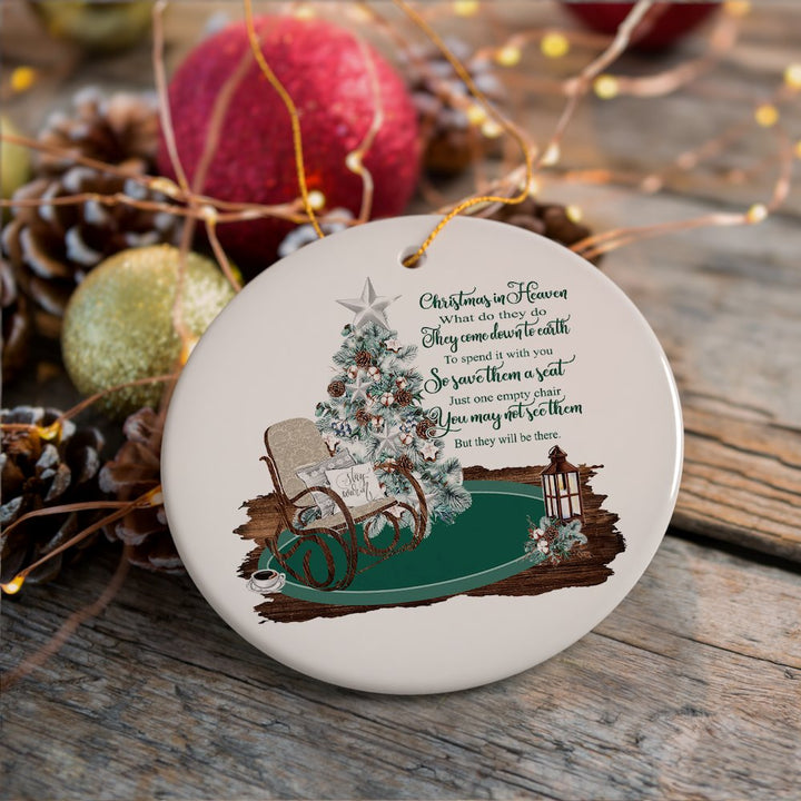 Christmas in Heaven Quote Ornament Ceramic Ornament OrnamentallyYou