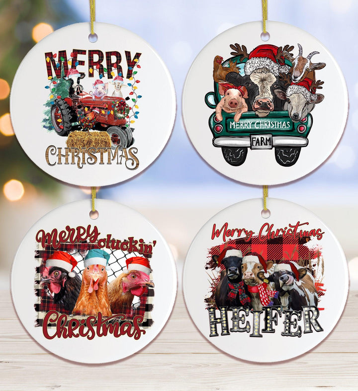 Christmas on a Farm Ornament Bundle Ornament Bundle OrnamentallyYou