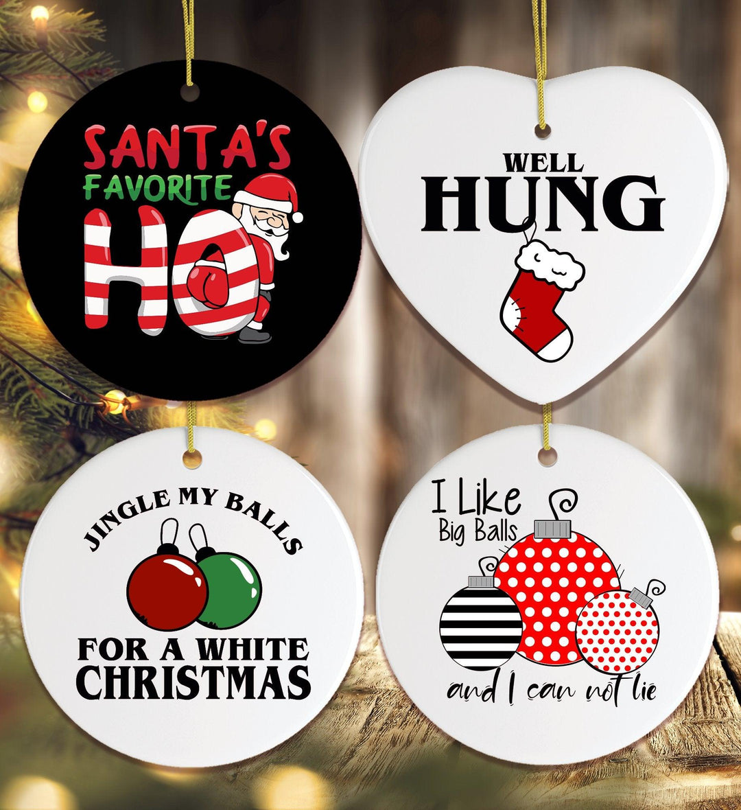 Dirty Joke Christmas Ornament Bundle Ornament Bundle OrnamentallyYou