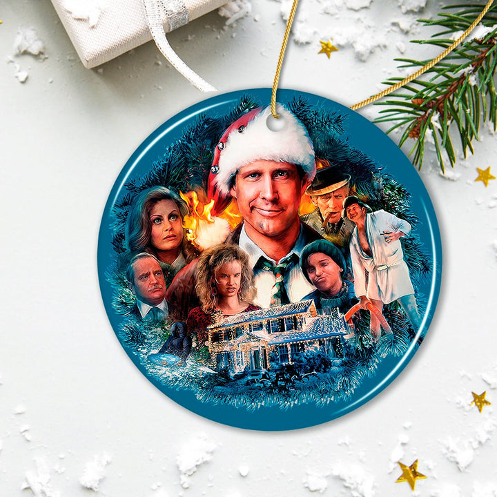 Christmas Vacation Mural Artistic Christmas Ornament, Shitters Full Crew Ceramic Ornament OrnamentallyYou