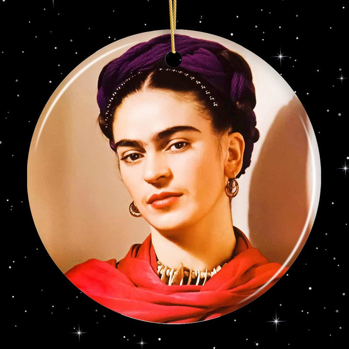 Frida Kahlo Ornament Ceramic Ornament OrnamentallyYou Circle