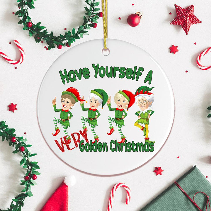 Have Yourself a Very Golden Christmas Ornament Ceramic Ornament OrnamentallyYou