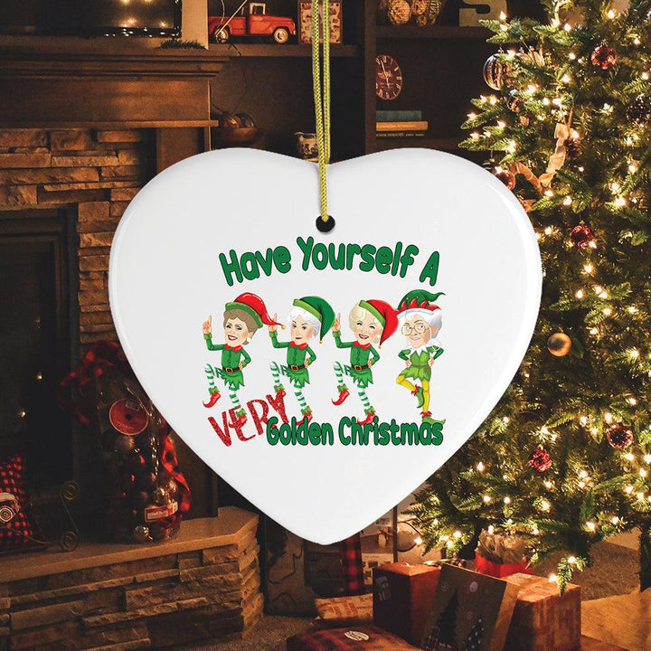 Have Yourself a Very Golden Christmas Ornament Ceramic Ornament OrnamentallyYou