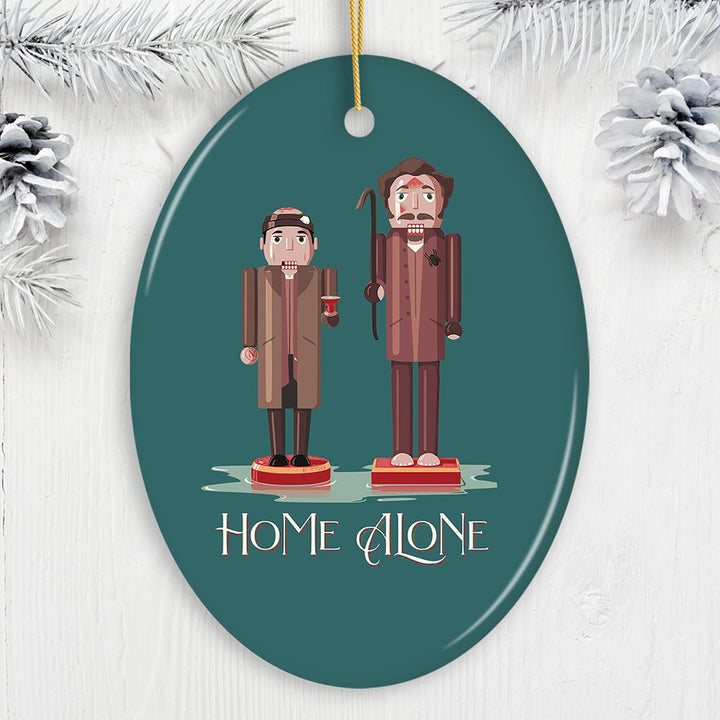 Home Alone Thieves Nutcracker Ornament Ceramic Ornament OrnamentallyYou Oval