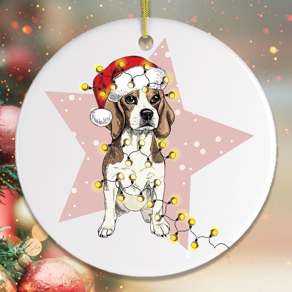 Beagle christmas ornament 2025