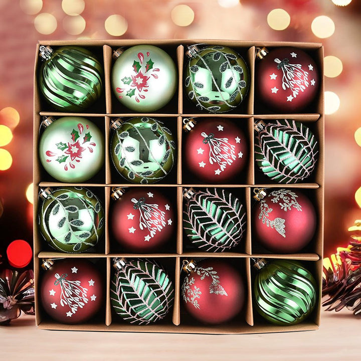 Chic Christmas Decor Ornament Ball Bundle, 16 Piece Natural World Bauble Set Ornament Bundle OrnamentallyYou