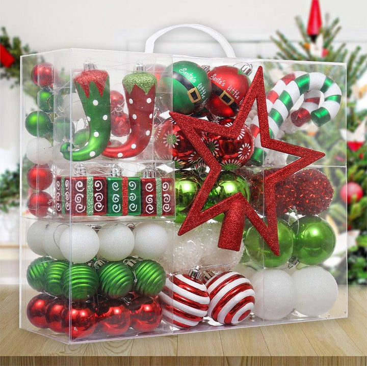 Mega Elf Christmas Ornament Bundle Set, 100 Assorted Baubles of Greens, Reds, Candycanes, and Gift Boxes Ornament Bundle Guangdong Eagle Gifts Co., Ltd.