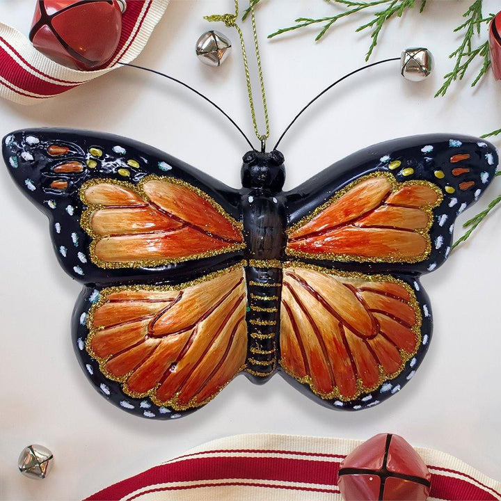 Monarch Butterfly Glass Christmas Ornament Glass Ornament OrnamentallyYou