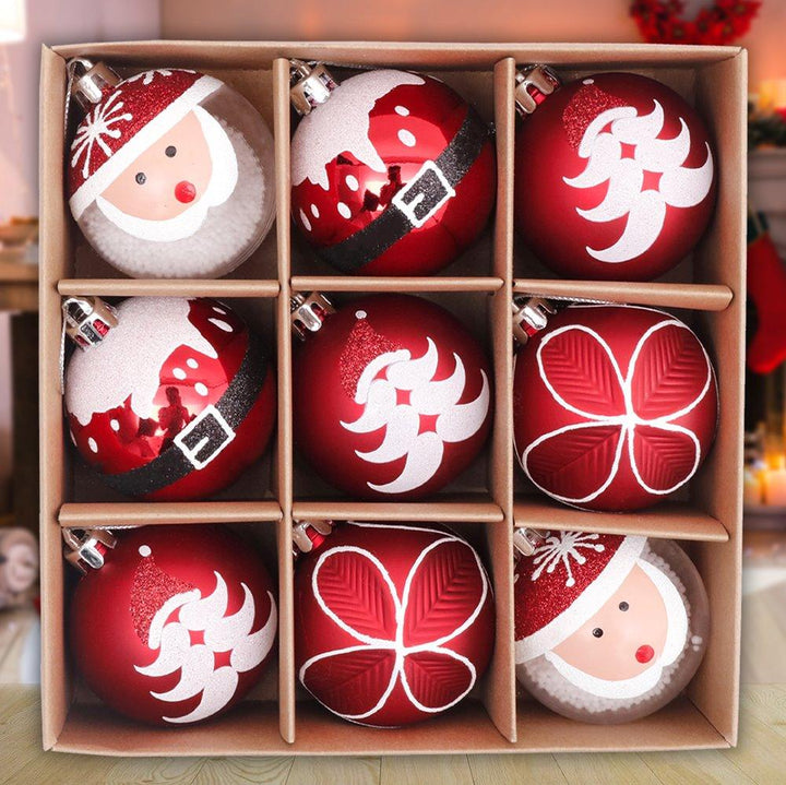Santa Claus Inspired 9 Piece Round Ornament Christmas Bundle Ornament Bundle Guangdong Eagle Gifts Co., Ltd.