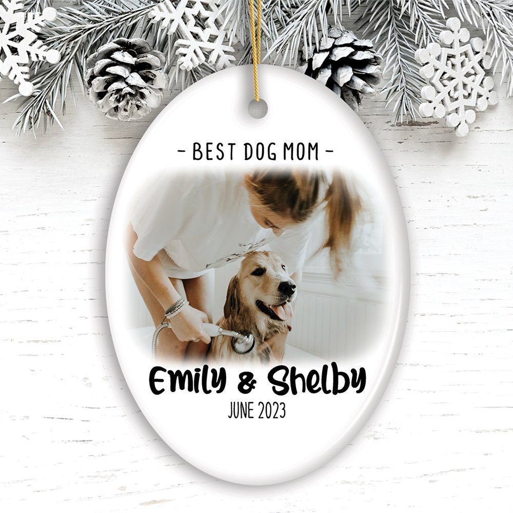 Personalized Puppy's First Christmas Ceramic Ornament, Custom Dog Photo  Ornament, Dog Mom Christmas Gifts - Best Personalized Gifts For Everyone