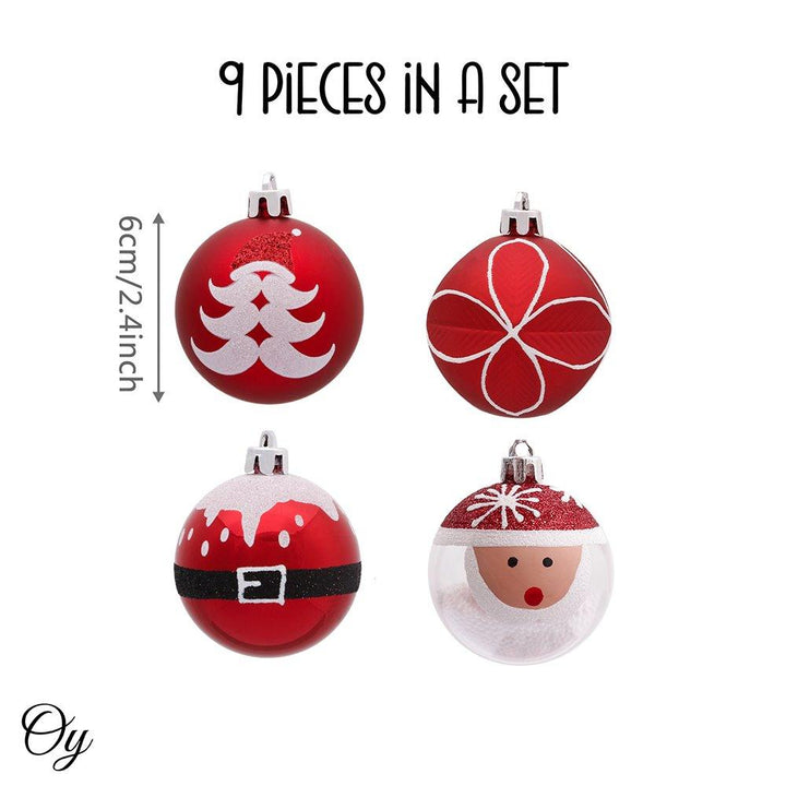 Santa Claus Inspired 9 Piece Round Ornament Christmas Bundle Ornament Bundle Guangdong Eagle Gifts Co., Ltd.