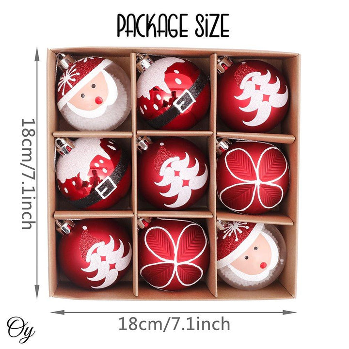 Santa Claus Inspired 9 Piece Round Ornament Christmas Bundle Ornament Bundle Guangdong Eagle Gifts Co., Ltd.