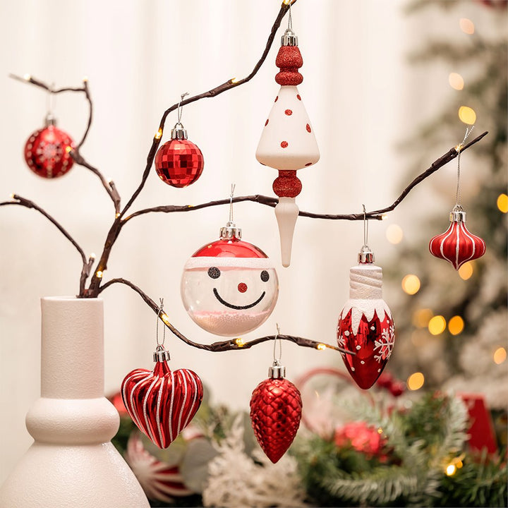 Christmas Paradise Ornament Bundle Mega Set, 155 Red and White Baubles with Many Themes Ornament Bundle OrnamentallyYou