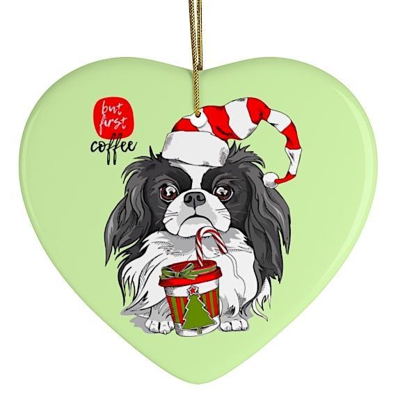 Japanese Chin Christmas Ornament Ornament OrnamentallyYou Heart